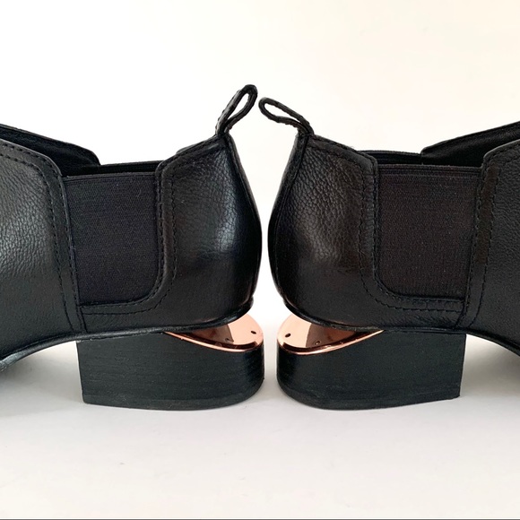 ALEXANDER WANG | KORI BOOT BOOTIES CUT-OUT HEELS ROSE GOLD CUT-OUT HEEL LEATHER - Picture 4 of 16